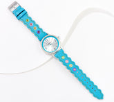 Isaac Mizrahi Live! Crayola Scallop Blue Strap Watch